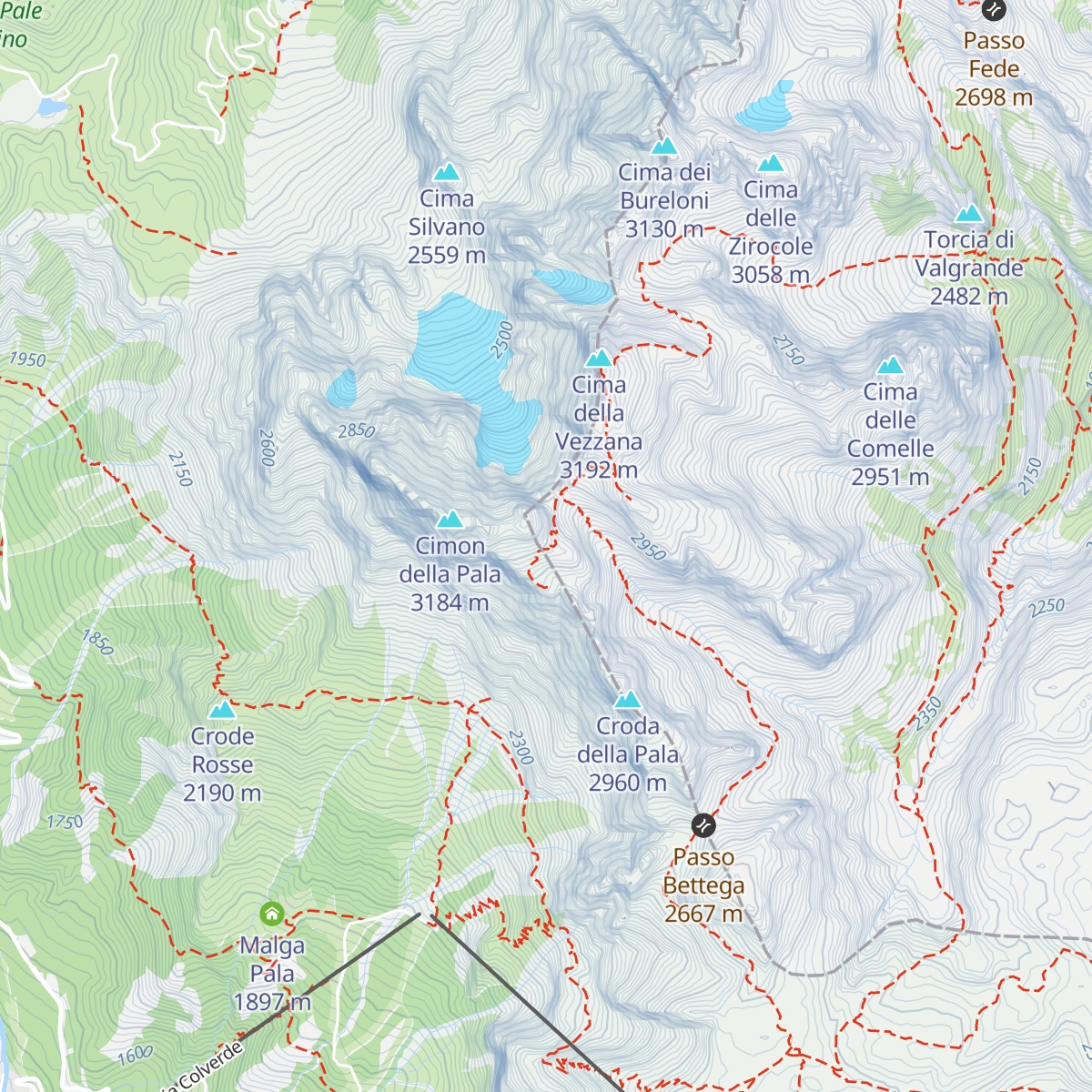 Bivacco Fiamme Gialle map
