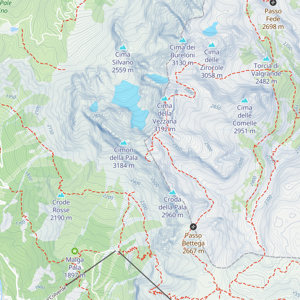 Bivacco Fiamme Gialle map