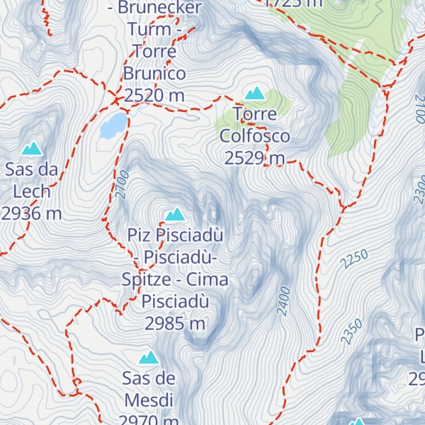 Map of Torre Pisciadù