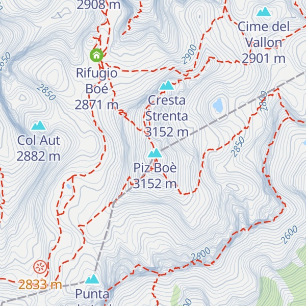 Map of Rifugio Capanna Piz Fassa