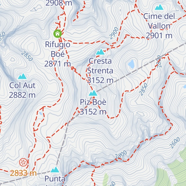 Map of Piz Boè
