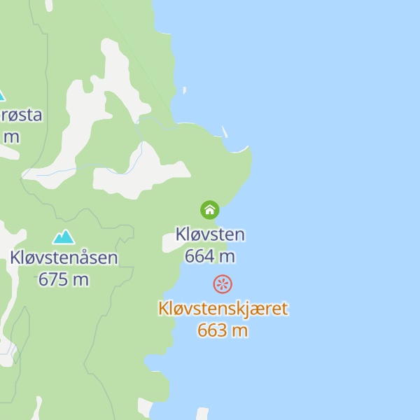 Map of Kløvsten