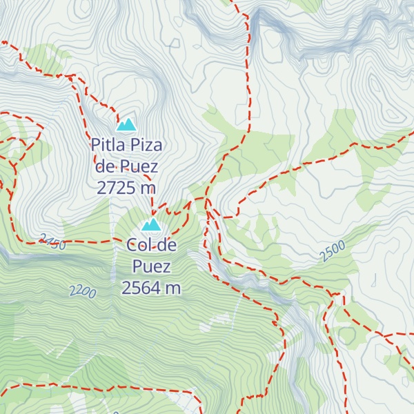 Map of Cësa de Puez
