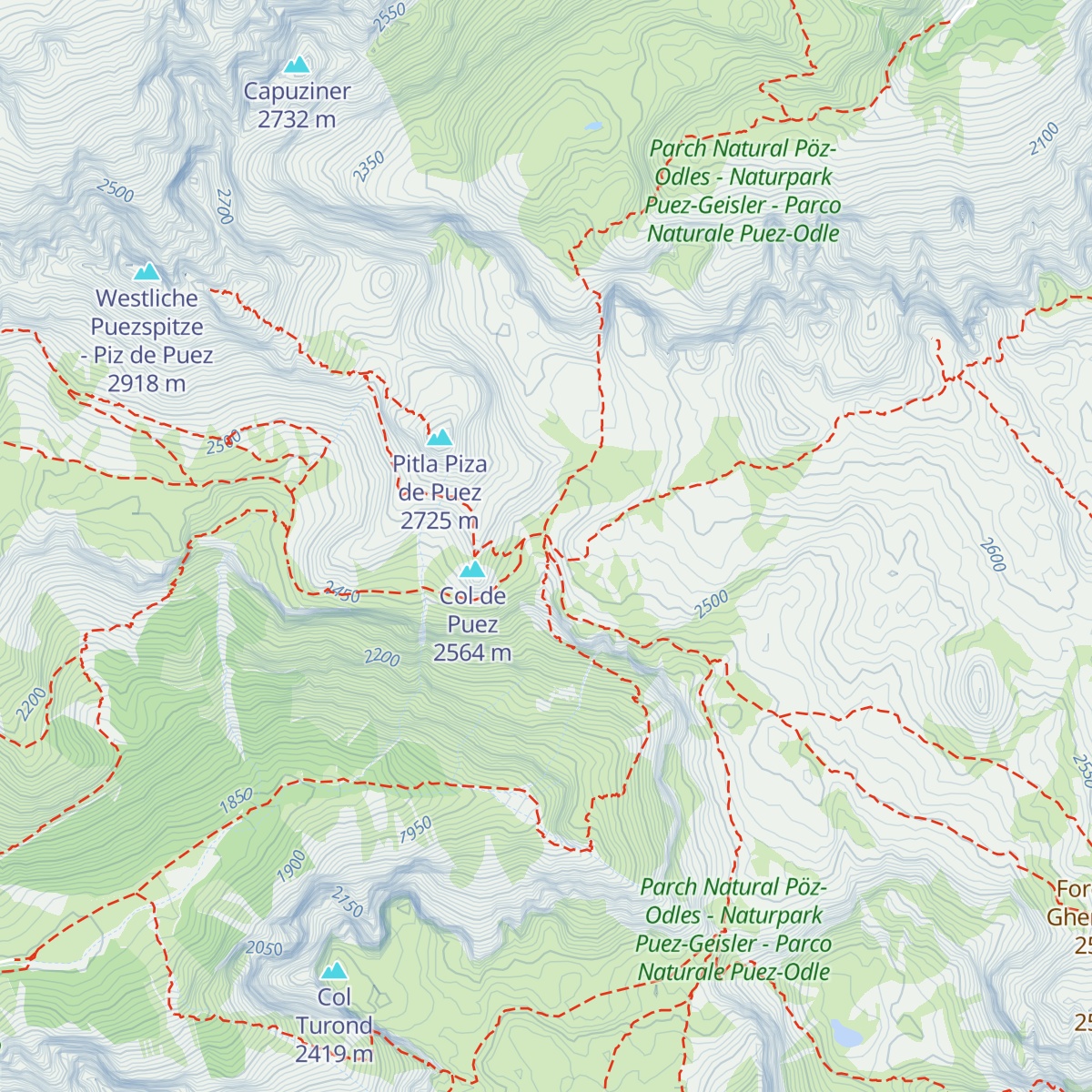 Cësa de Puez map