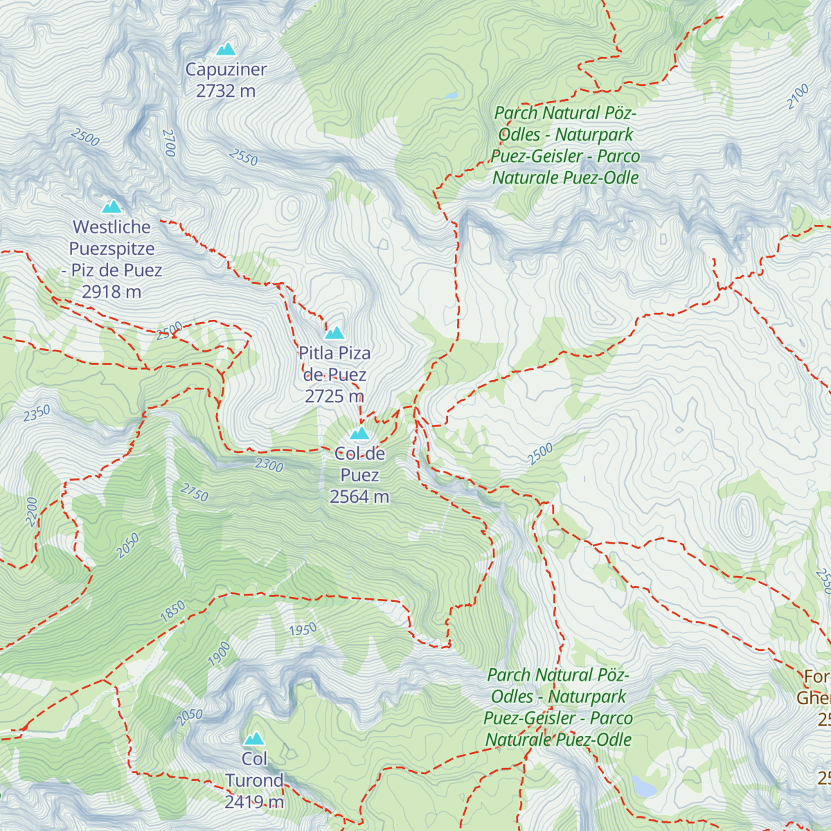 Cësa de Puez map