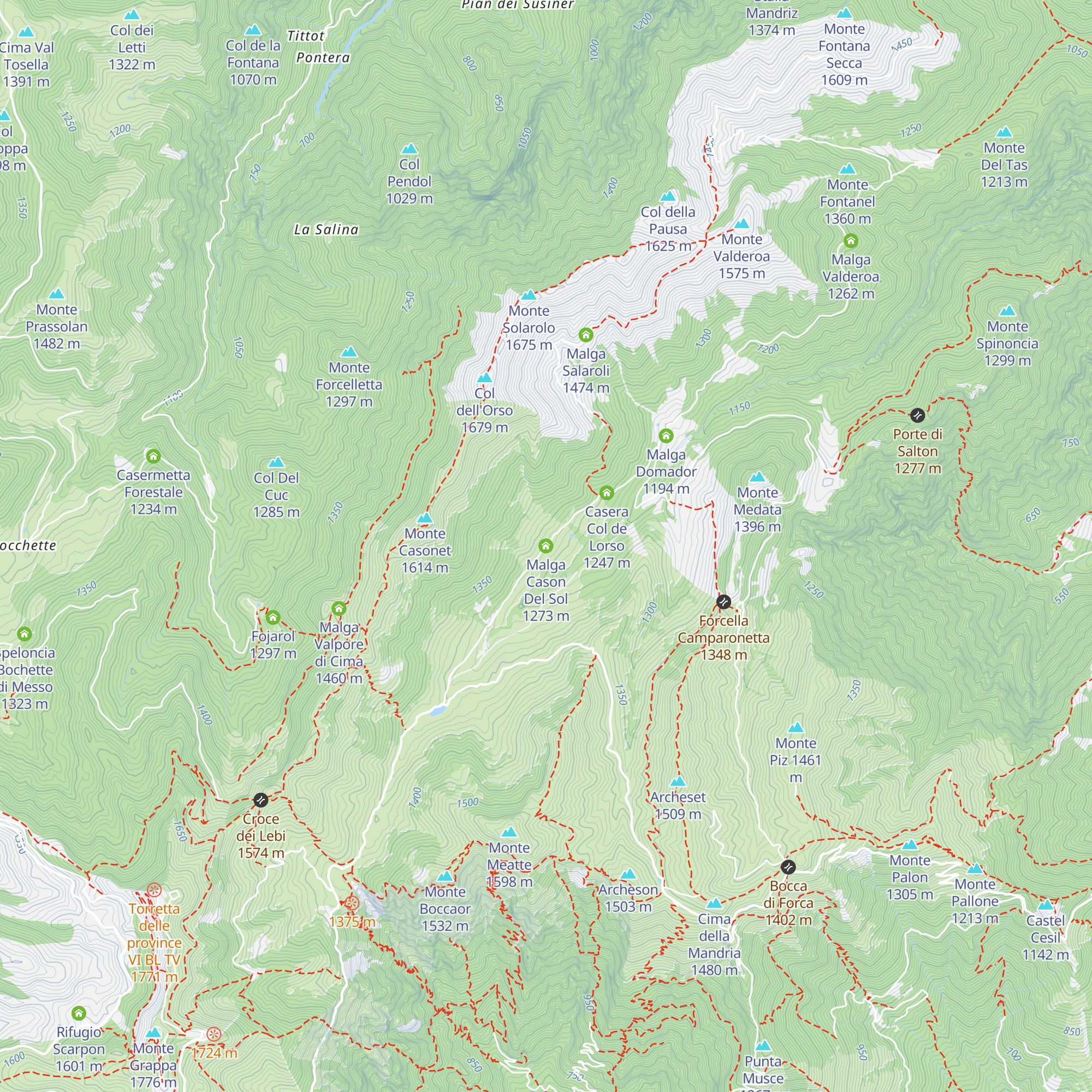 Malga Cason Del Sol map