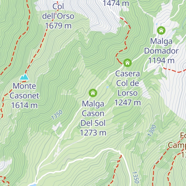 Map of Malga Cason Del Sol