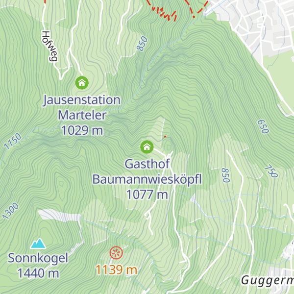 Map of Gasthof Baumannwiesköpfl