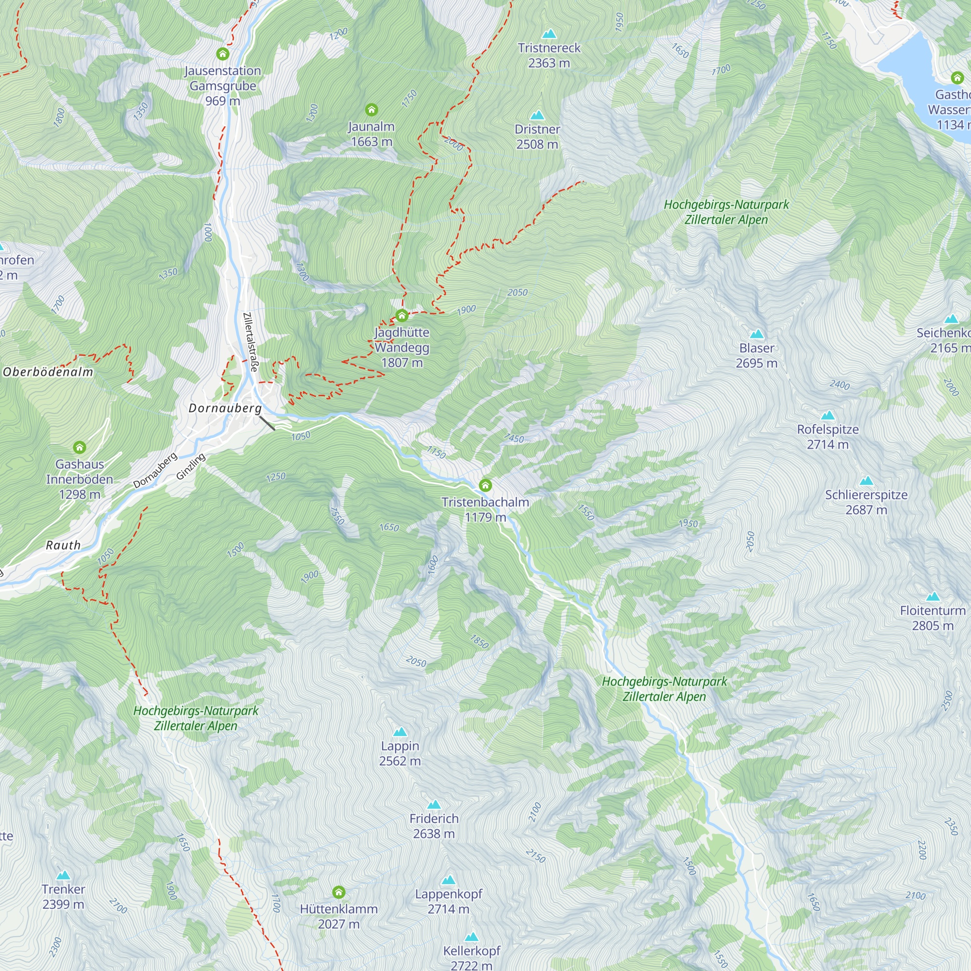 Tristenbachalm map