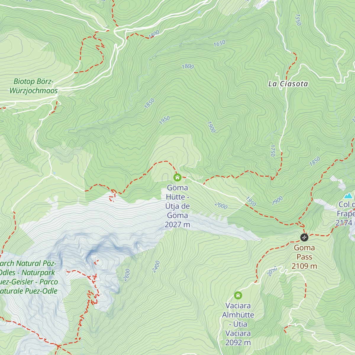 Göma Hütte - Ütja de Göma map