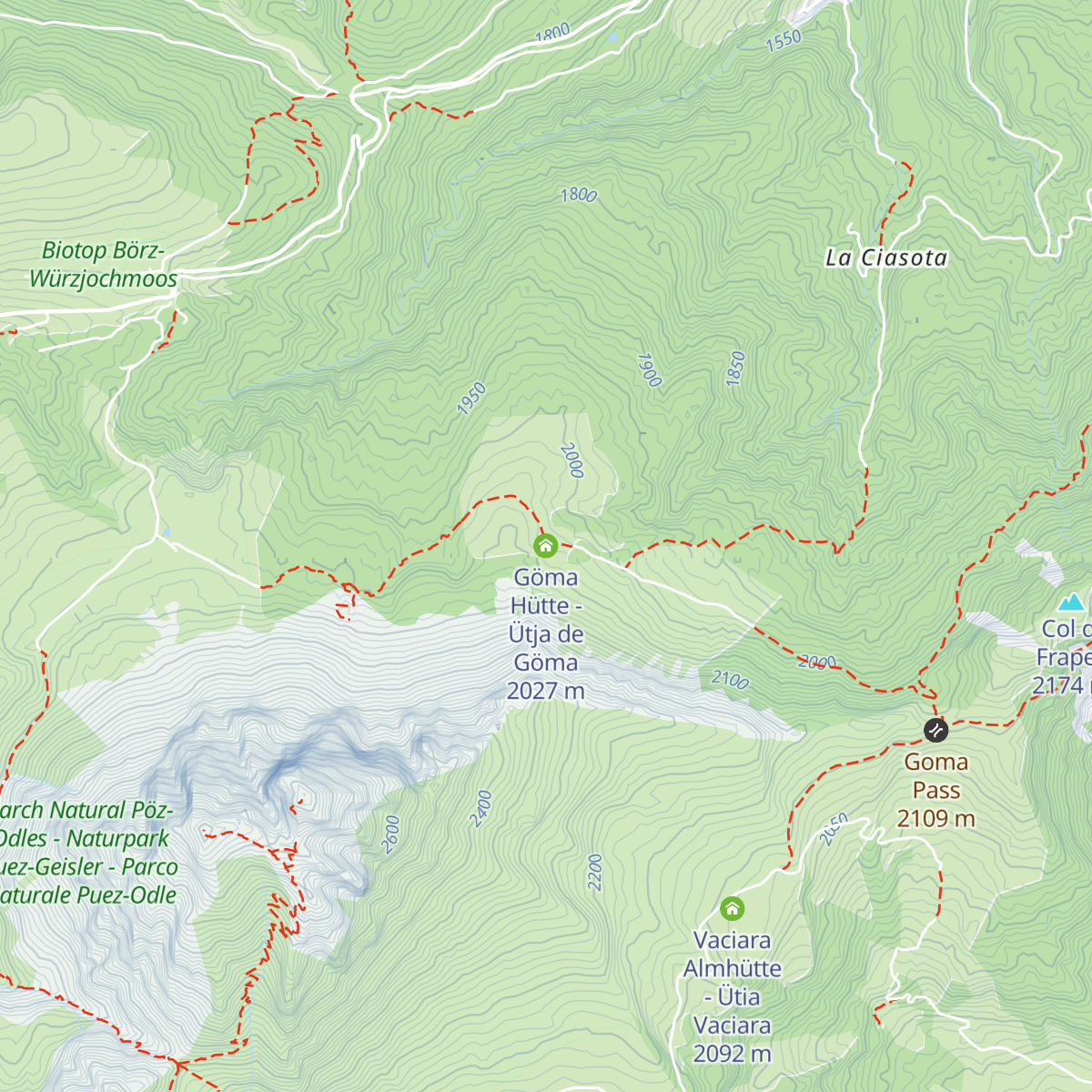 Göma Hütte - Ütja de Göma map