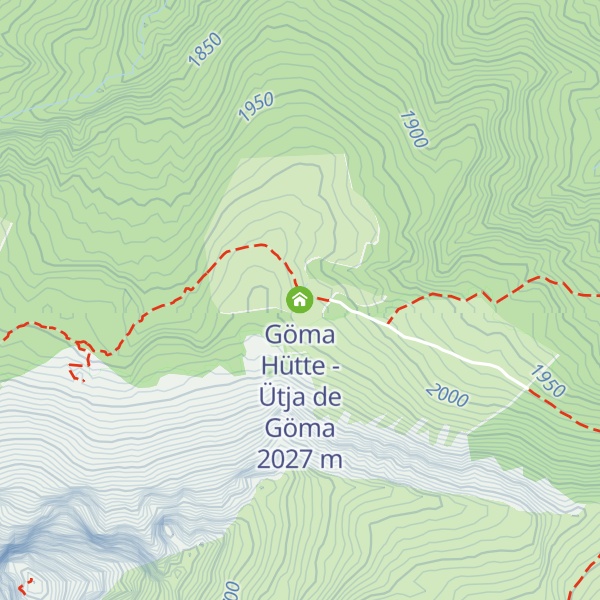 Map of Göma Hütte - Ütja de Göma