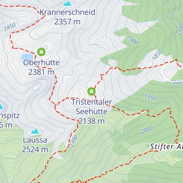 Map of Tristentaler Seehütte