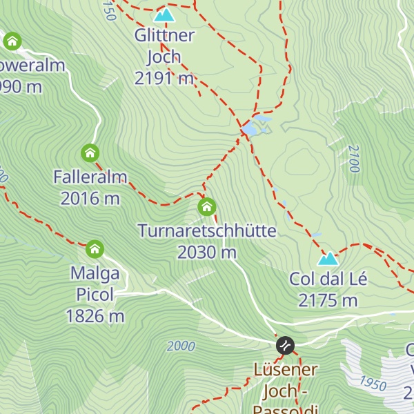 Map of Turnaretschhütte