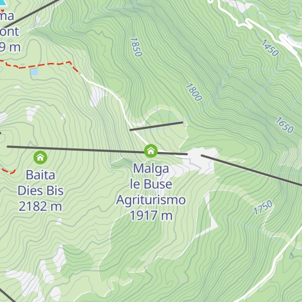 Map of Malga le Buse Agriturismo