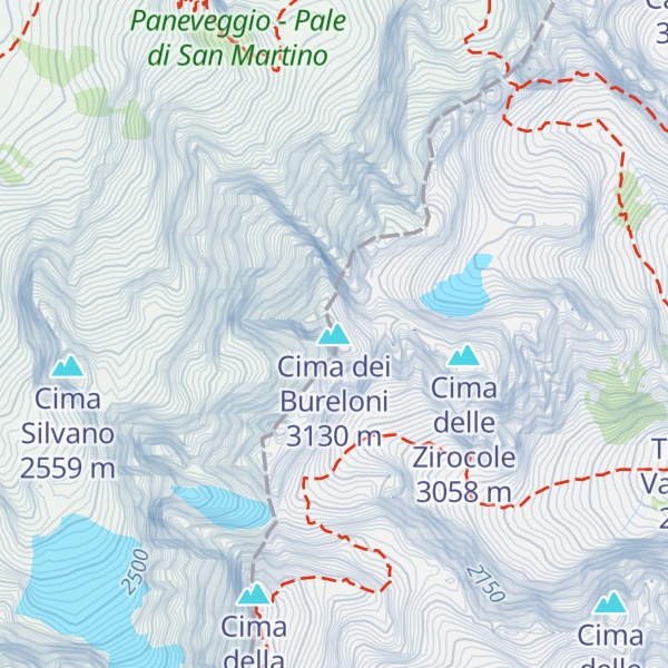 Map of Cima dei Bureloni