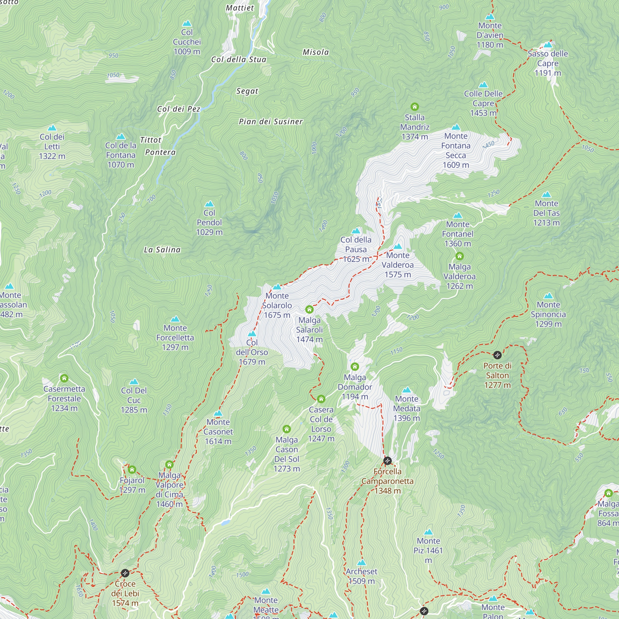 Malga Salaroli map