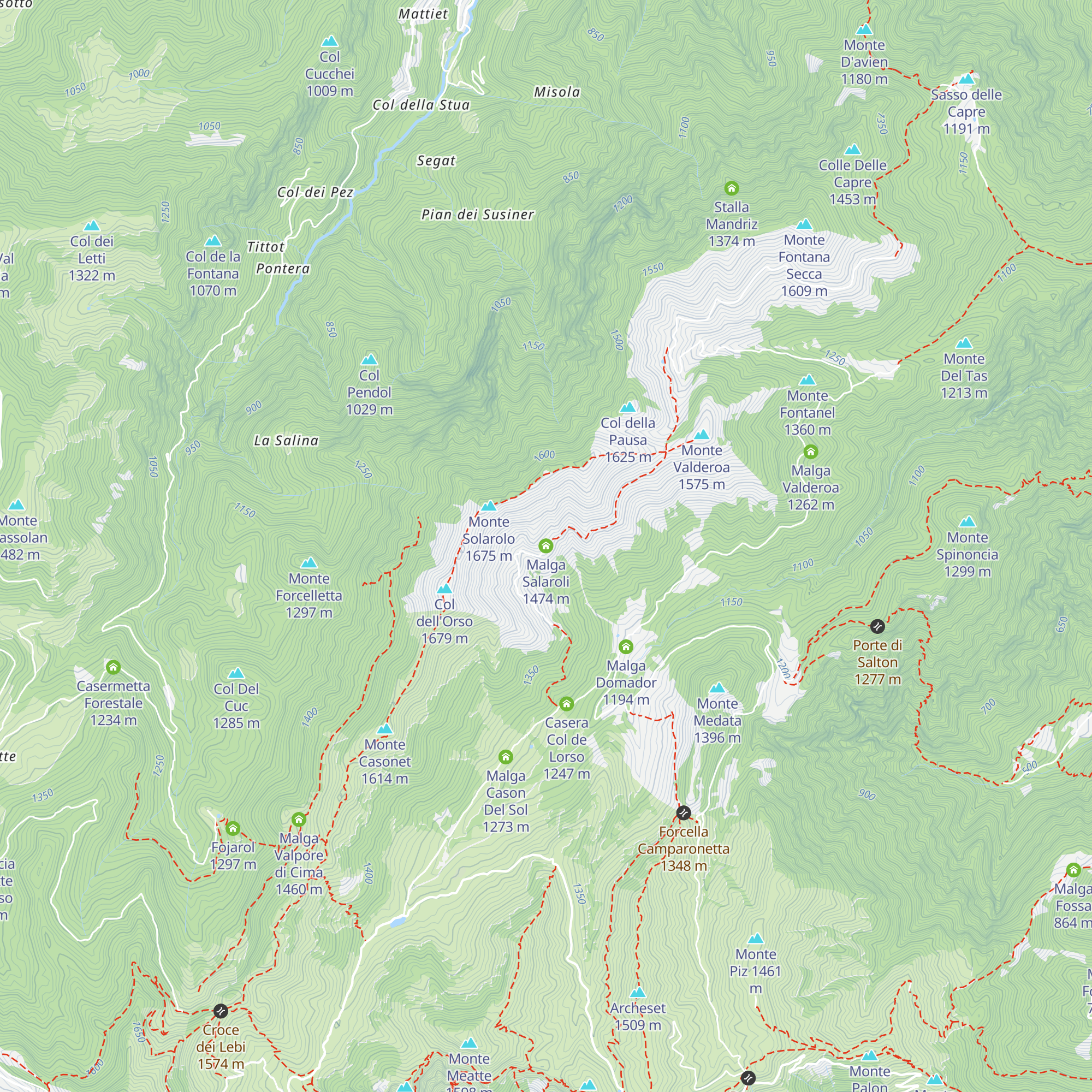 Malga Salaroli map