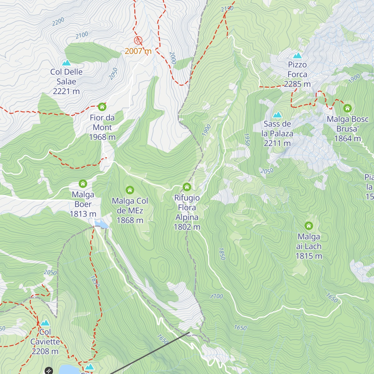 Rifugio Flora Alpina map