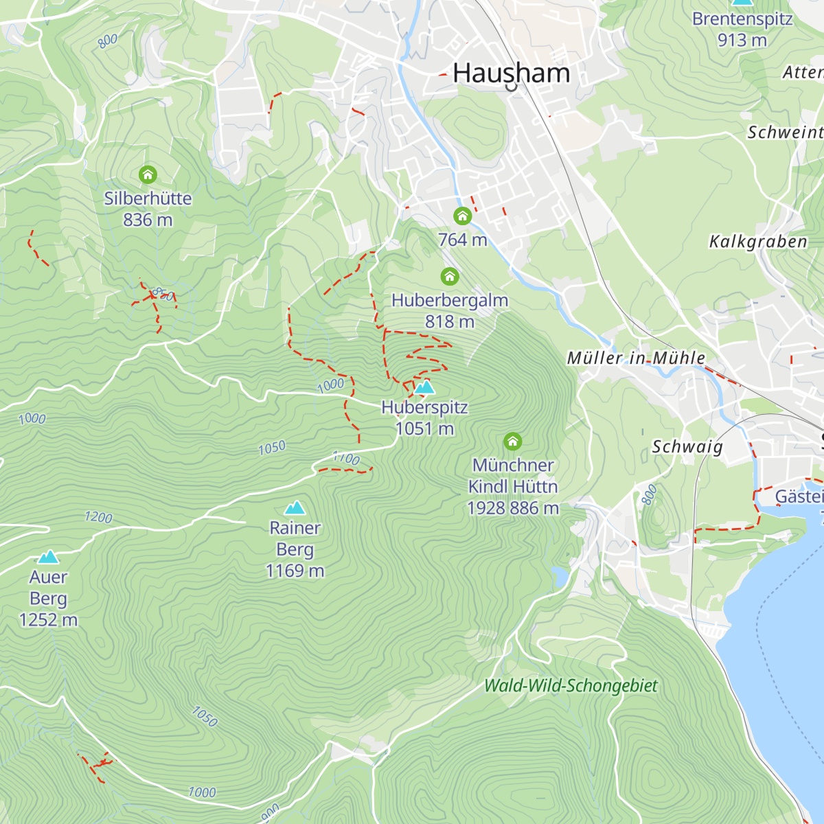 Almbad Huberspitz map