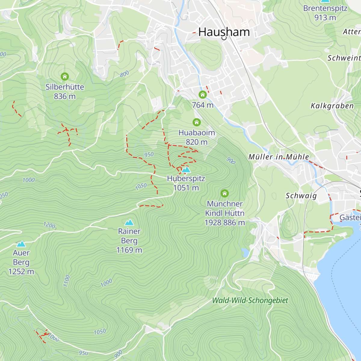 Almbad Huberspitz map