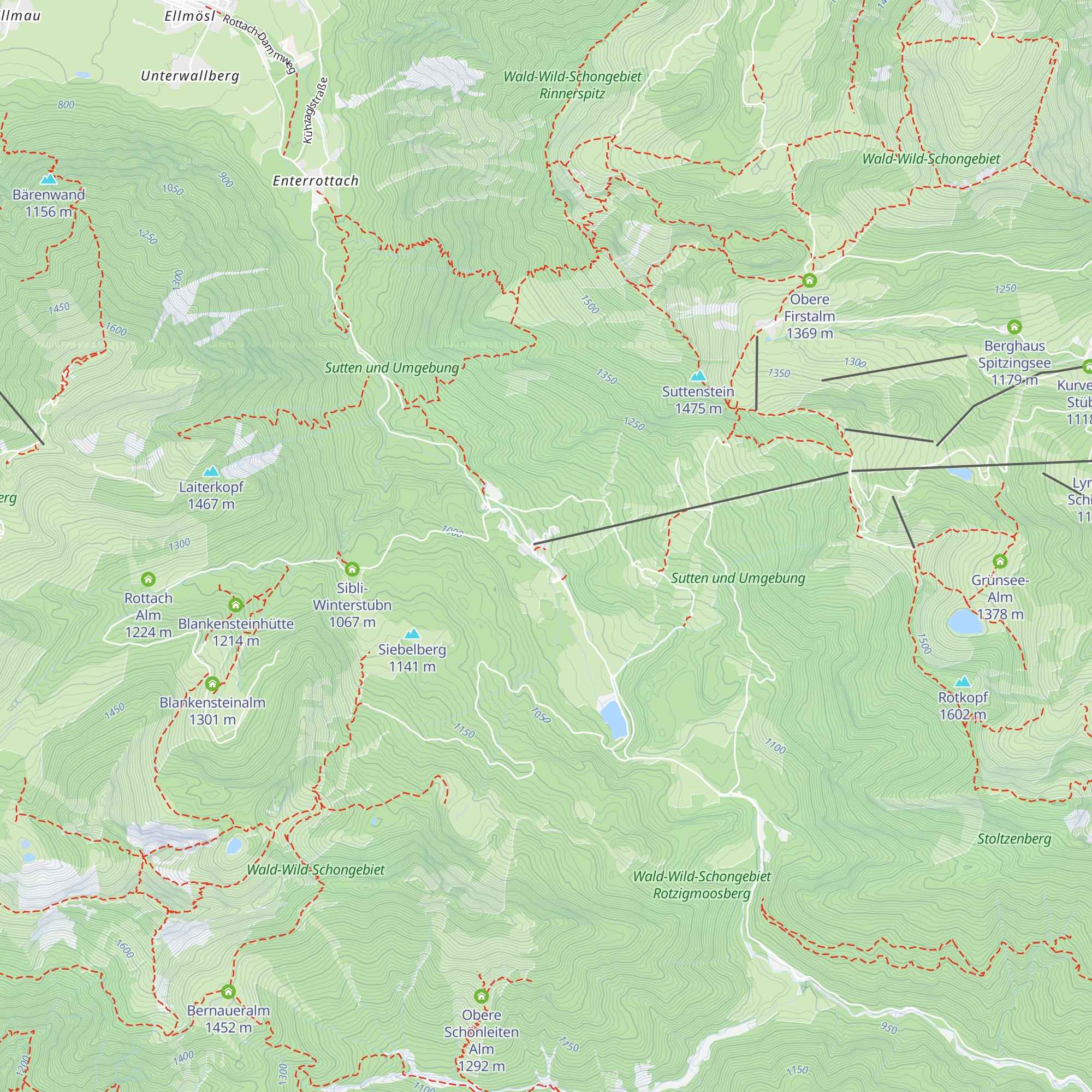 Berghotel Sutten map