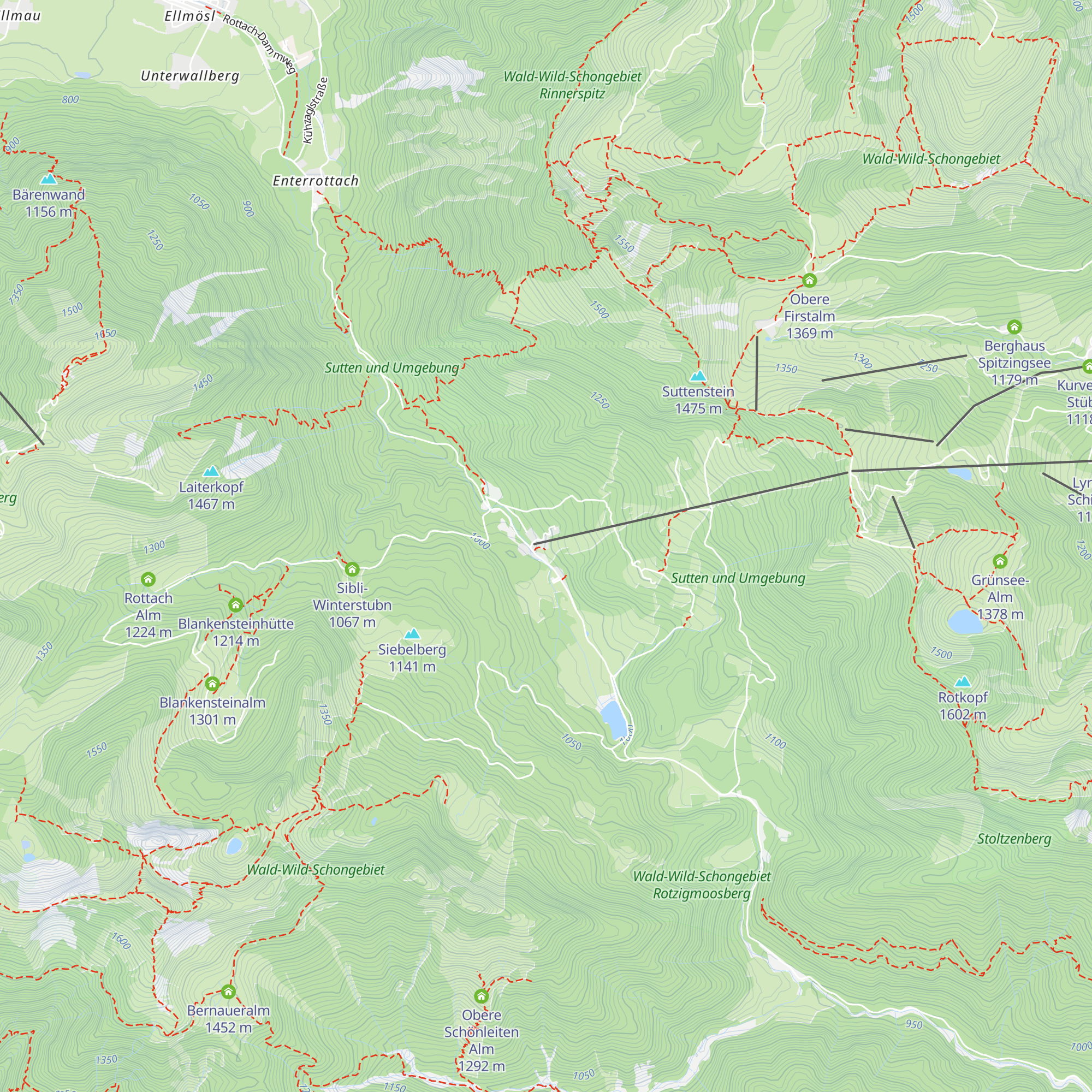 Berghotel Sutten map