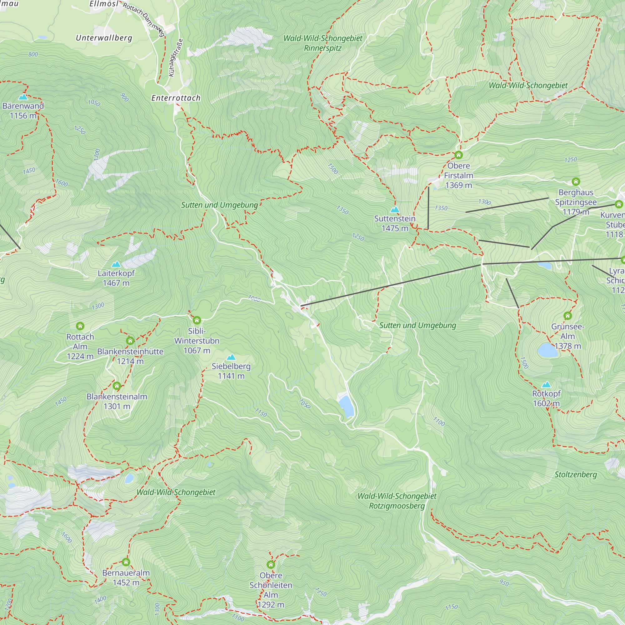 Bergwacht Diensthütte Sutten Tal map