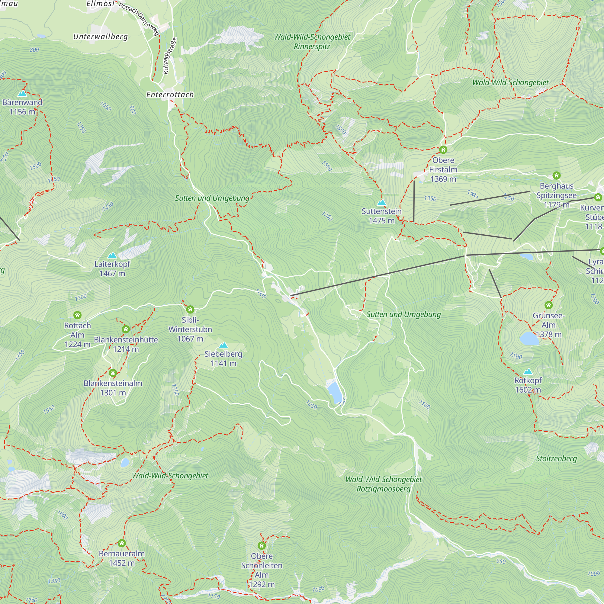 Bergwacht Diensthütte Sutten Tal map