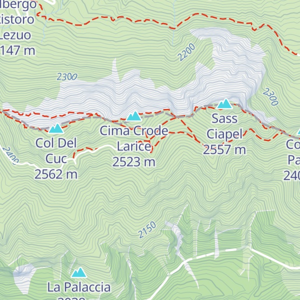 Map of Rifugio Vièl dal Pan - Bindelweghütte
