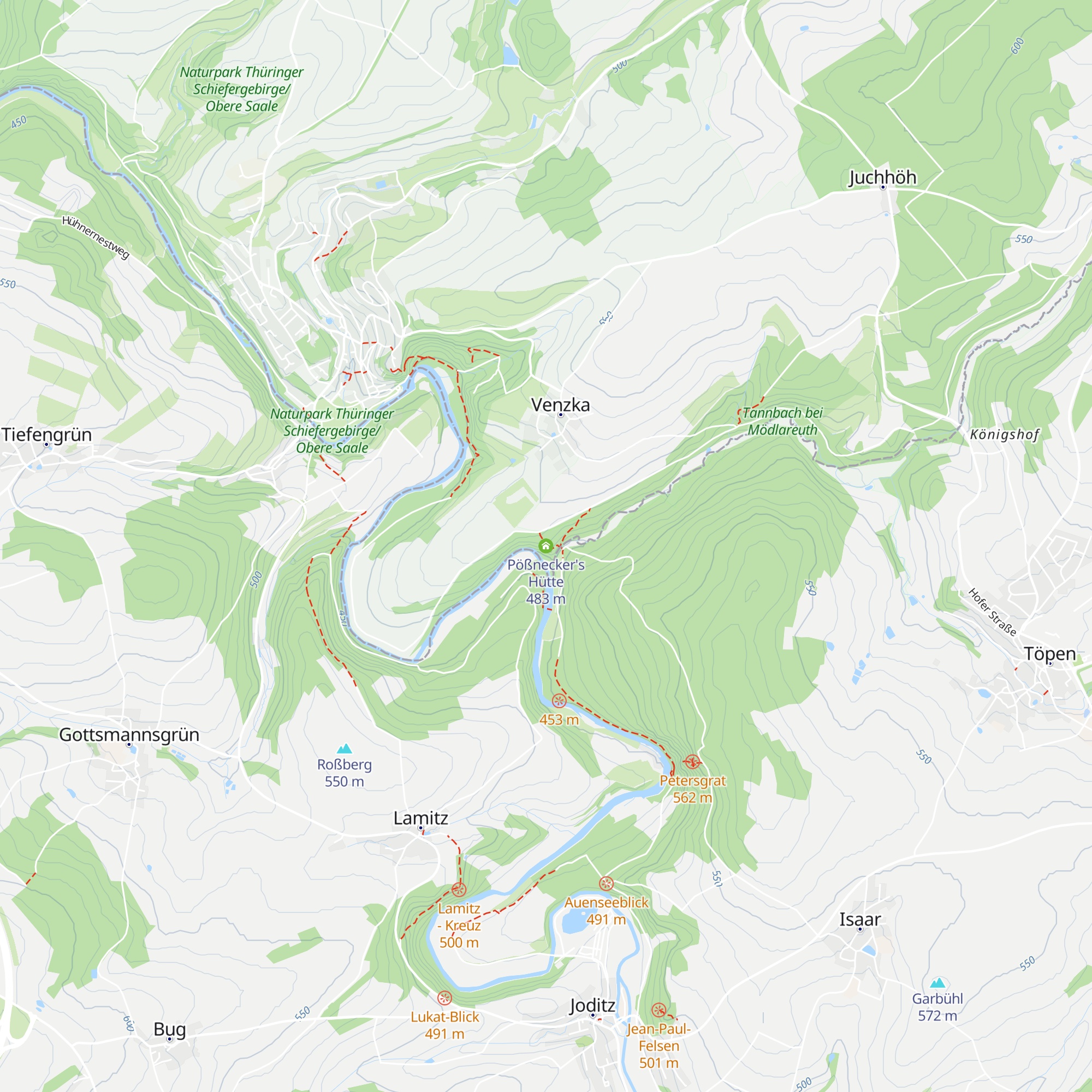 Pößnecker's Hütte map
