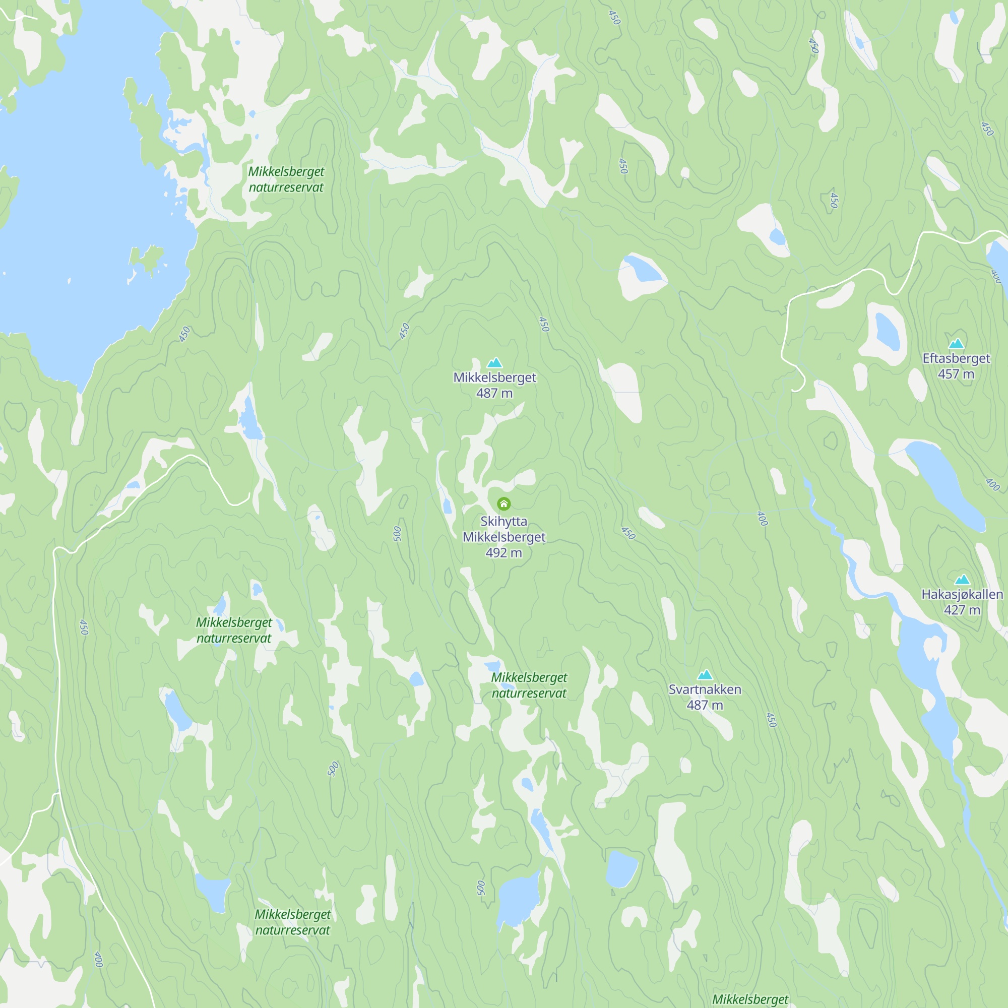 Skihytta Mikkelsberget map