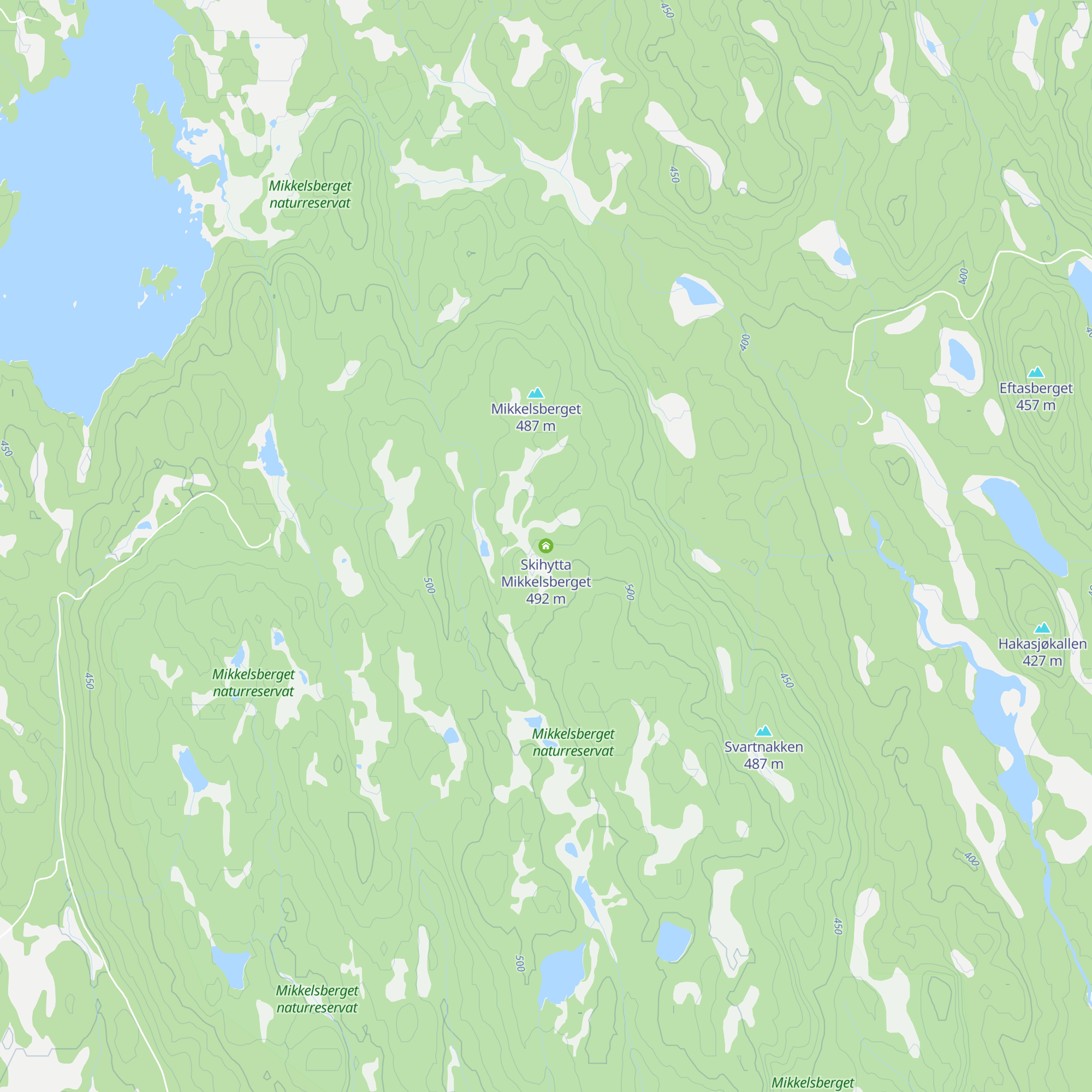Skihytta Mikkelsberget map