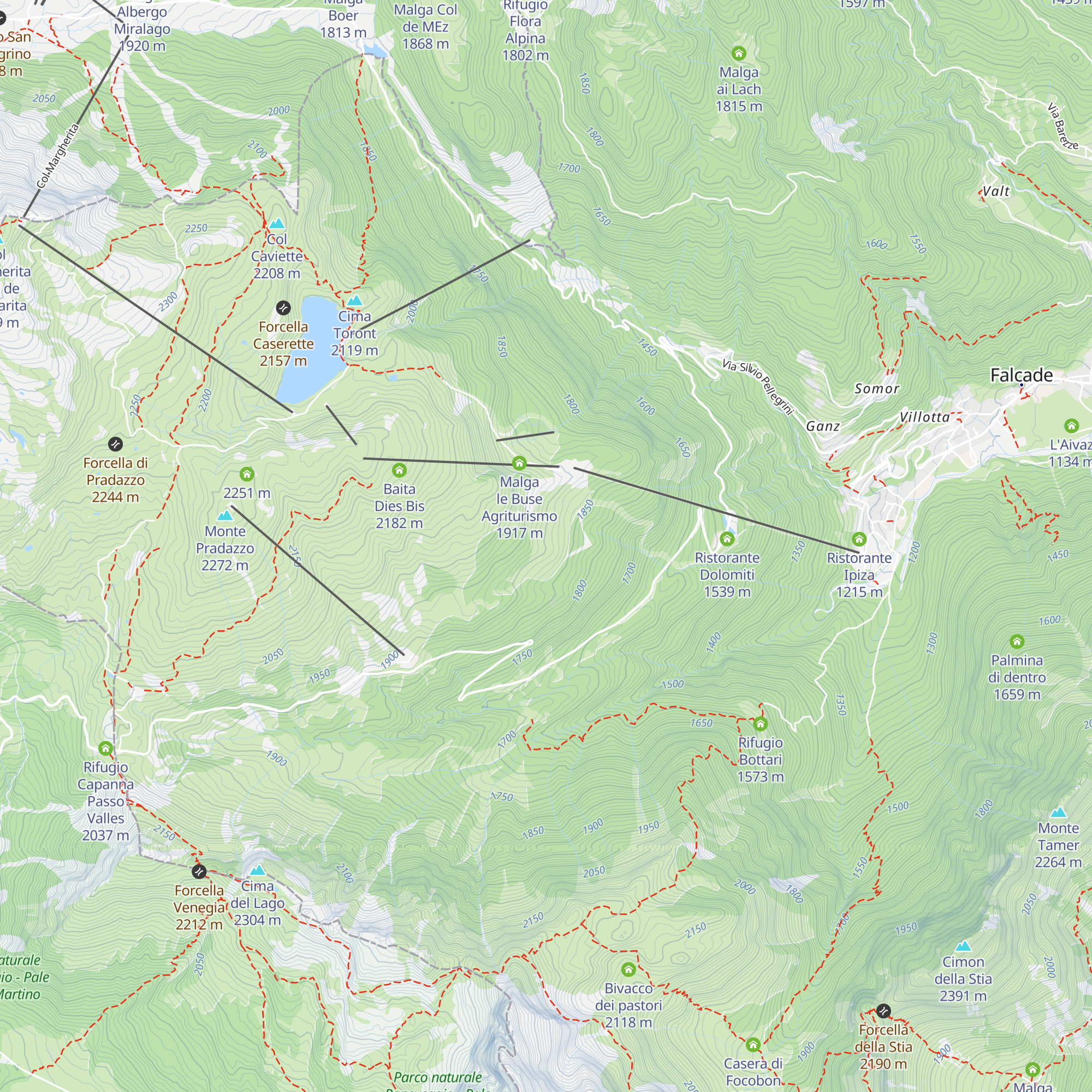 Rifugio Caviazza map