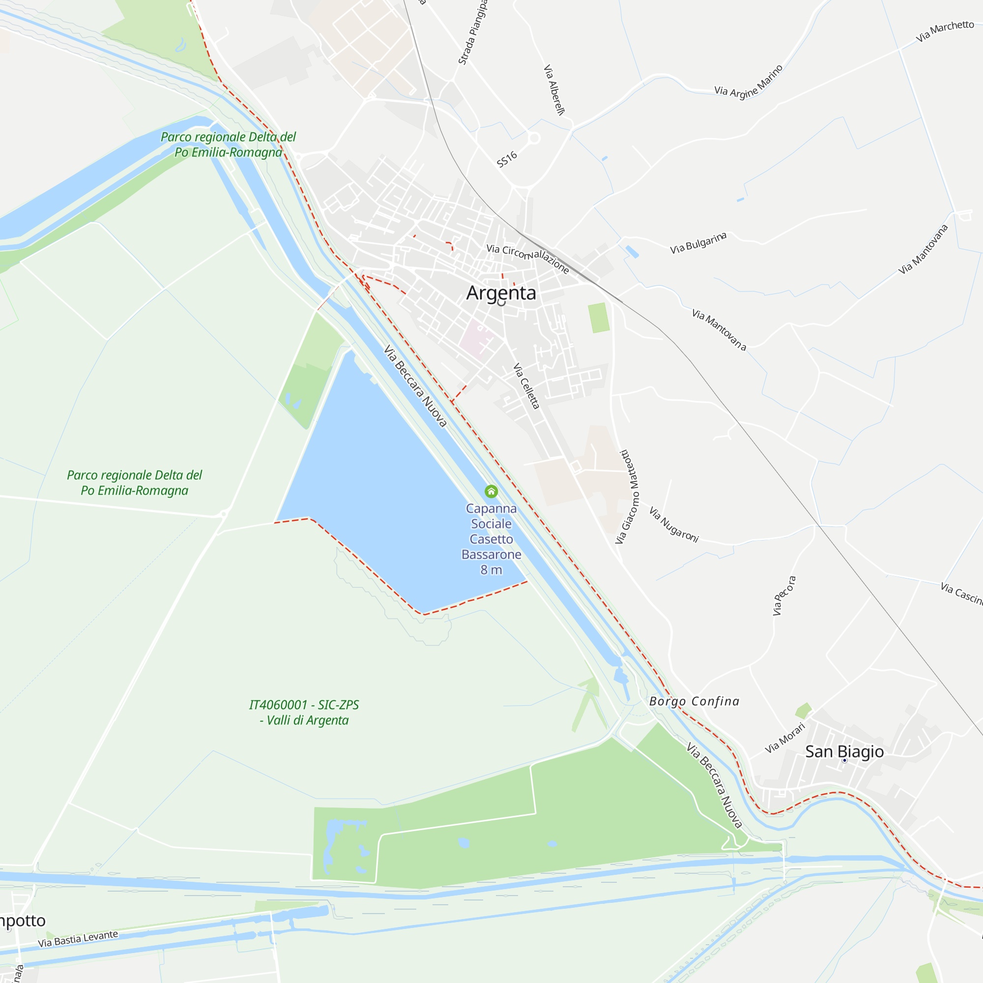 Capanna Sociale Casetto Bassarone map