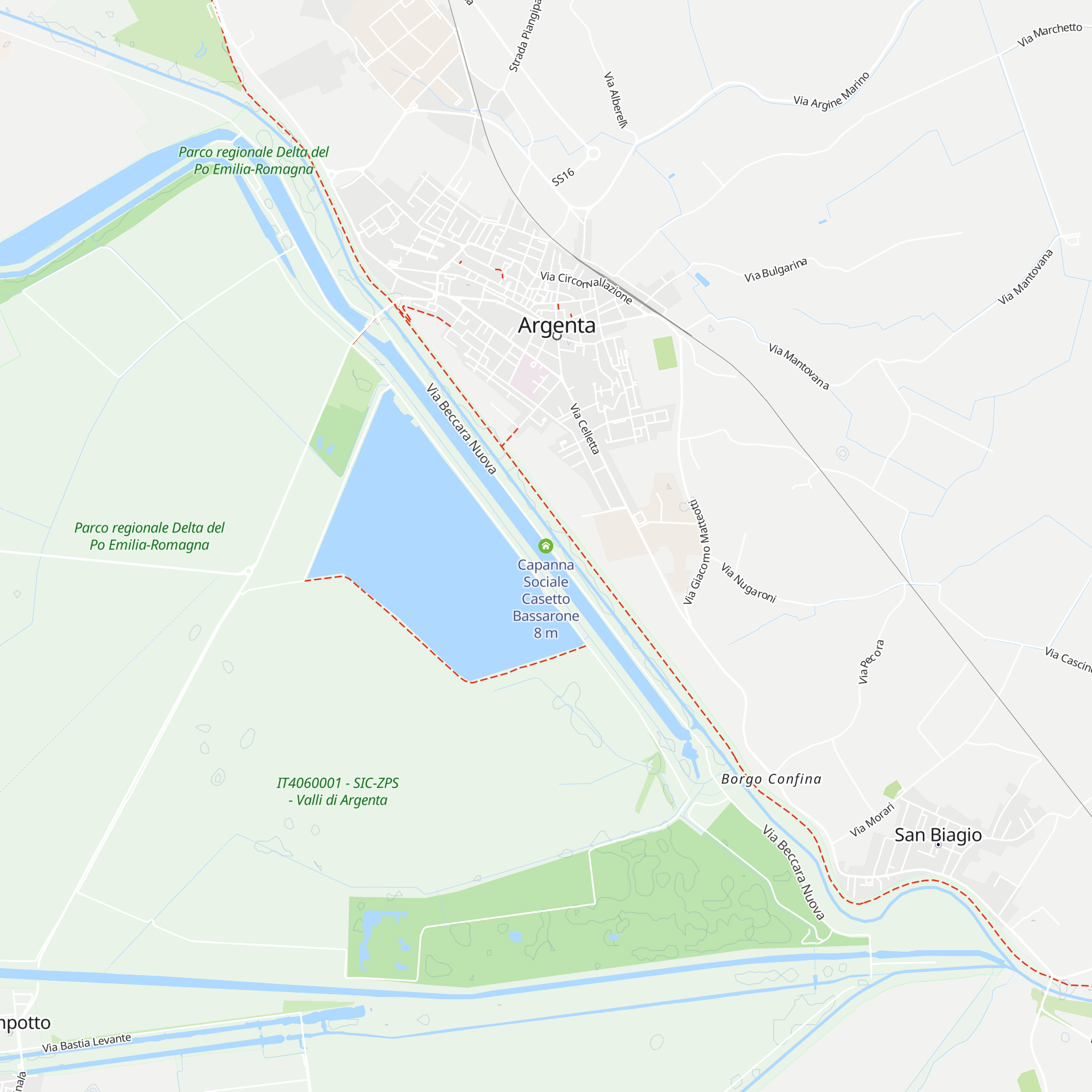 Capanna Sociale Casetto Bassarone map