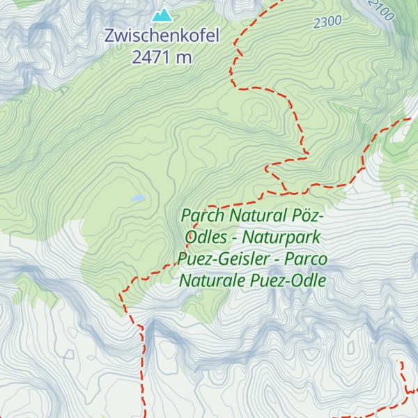 Map of Antersasc Alm - Malga Antersasc