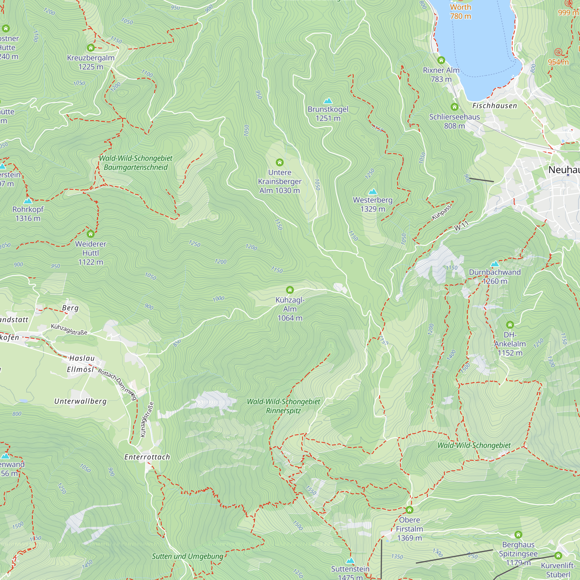Kühzagl-Alm map