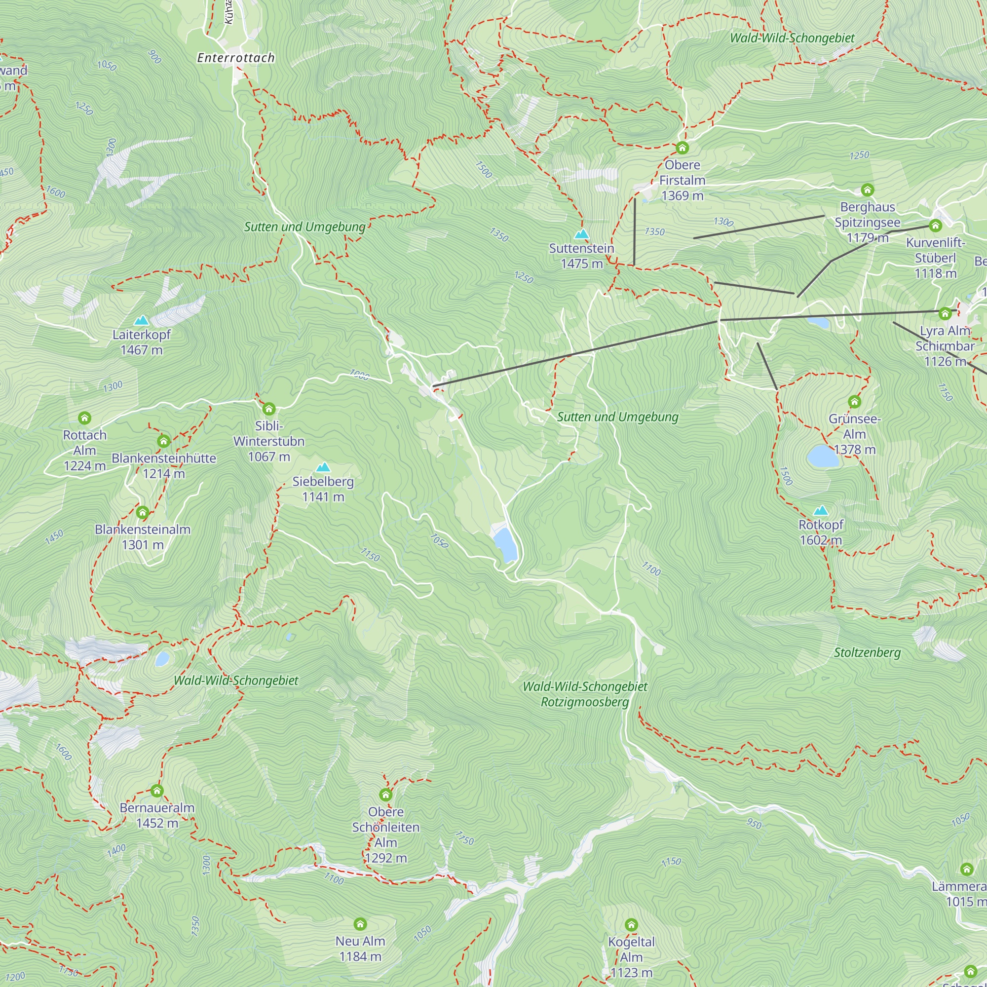 Anderl-Frey-Hütte - Naturfreundehaus Sutten map