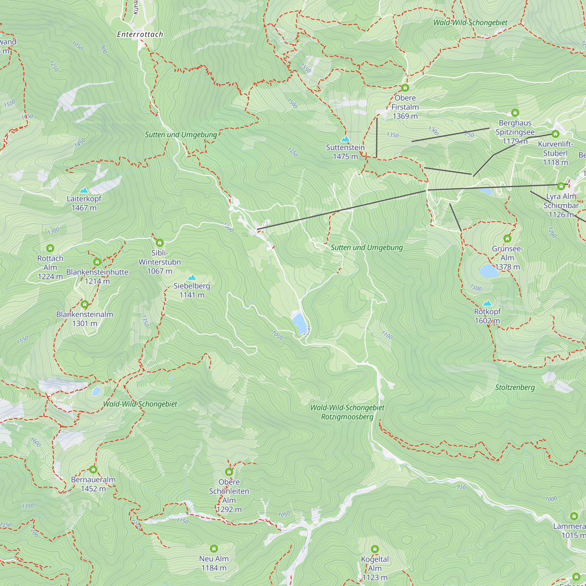 Anderl-Frey-Hütte - Naturfreundehaus Sutten map