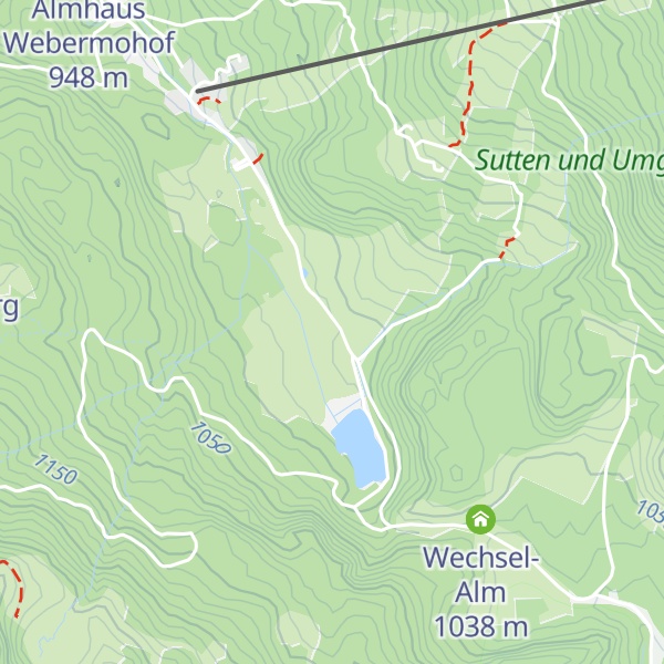 Map of Anderl-Frey-Hütte - Naturfreundehaus Sutten
