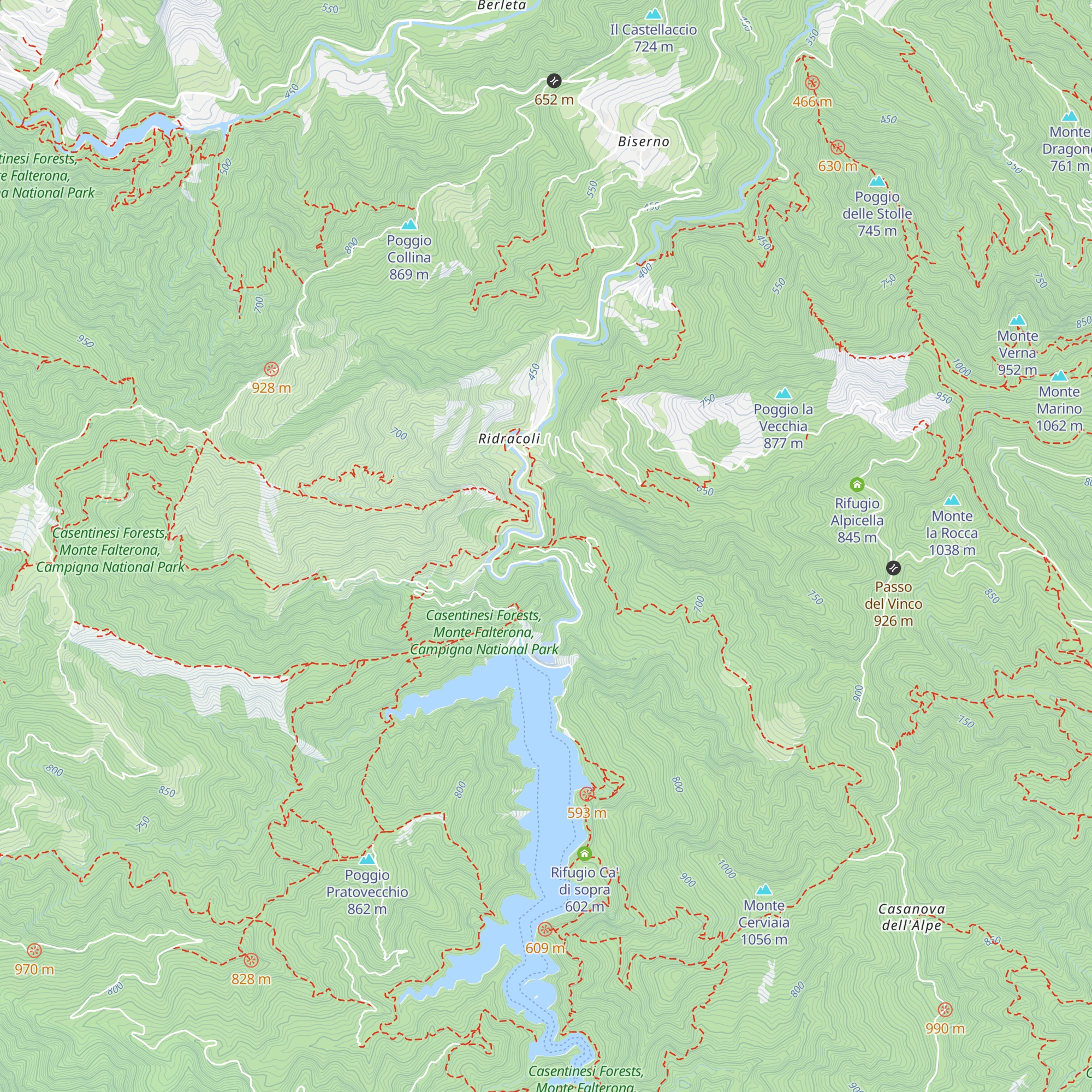 Le Case di Ridracoli map