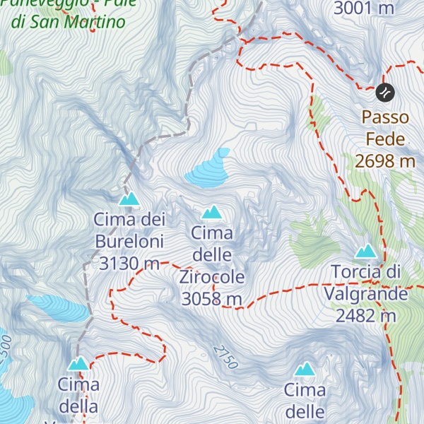 Map of Cima delle Zirocole