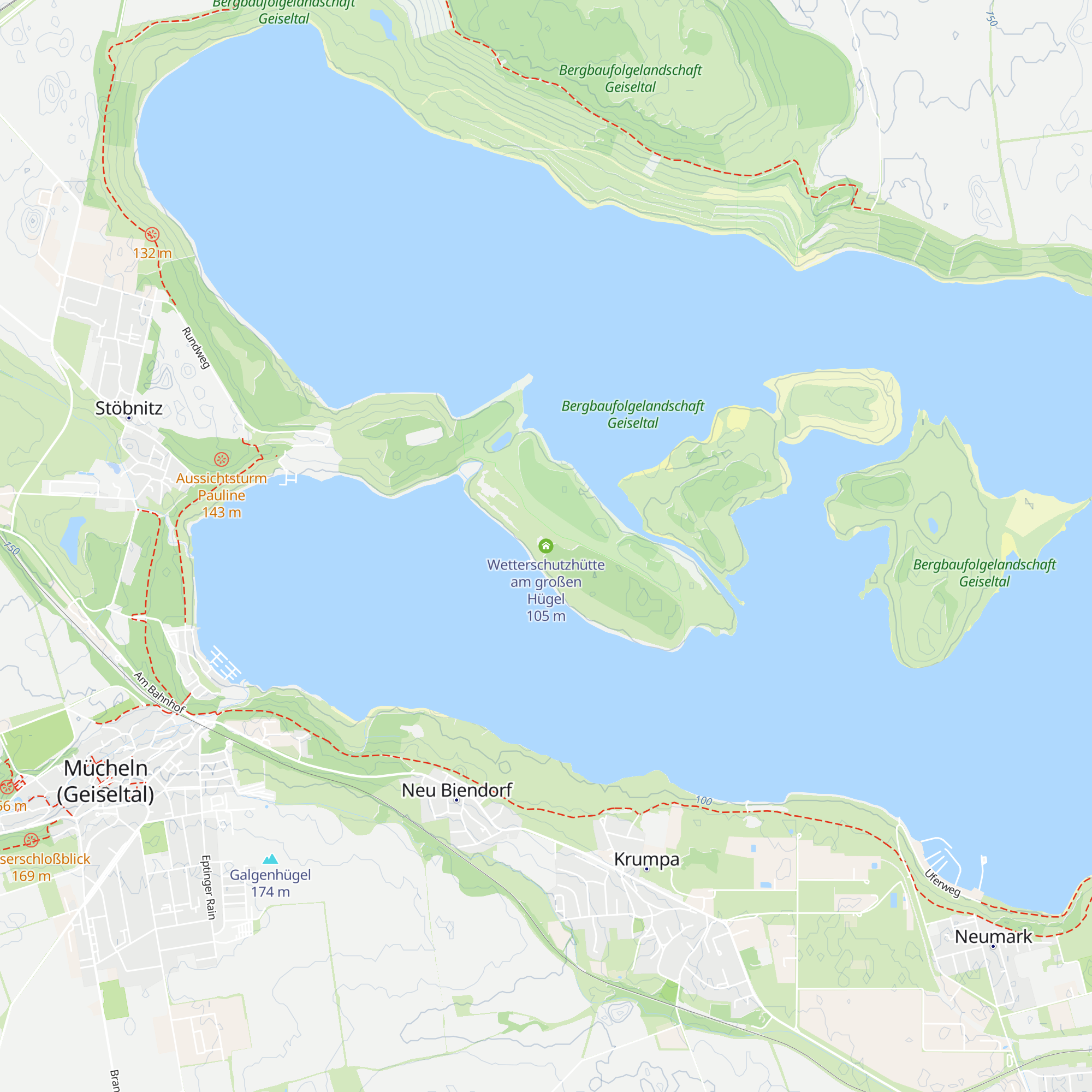 Wetterschutzhütte am großen Hügel map