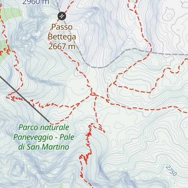 Map of Rifugio Rosetta "Giovanni Pedrotti"