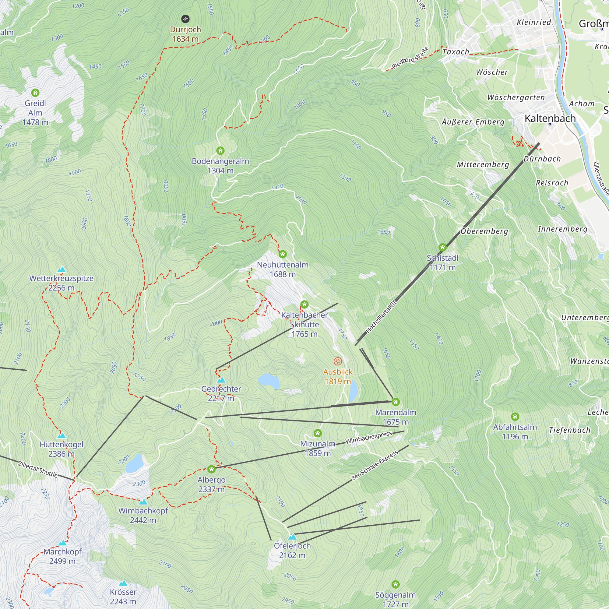 Kaltenbacher Skihütte map