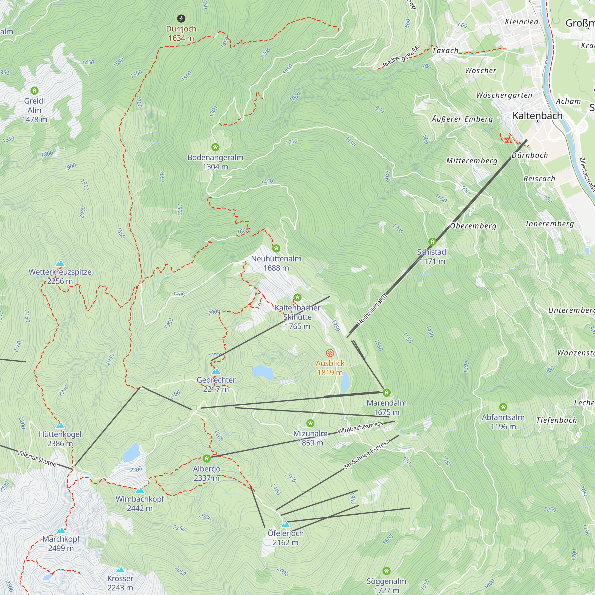 Kaltenbacher Skihütte map