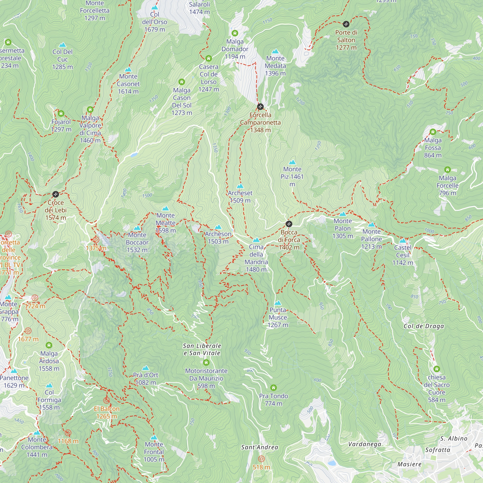 Malga Vedetta map