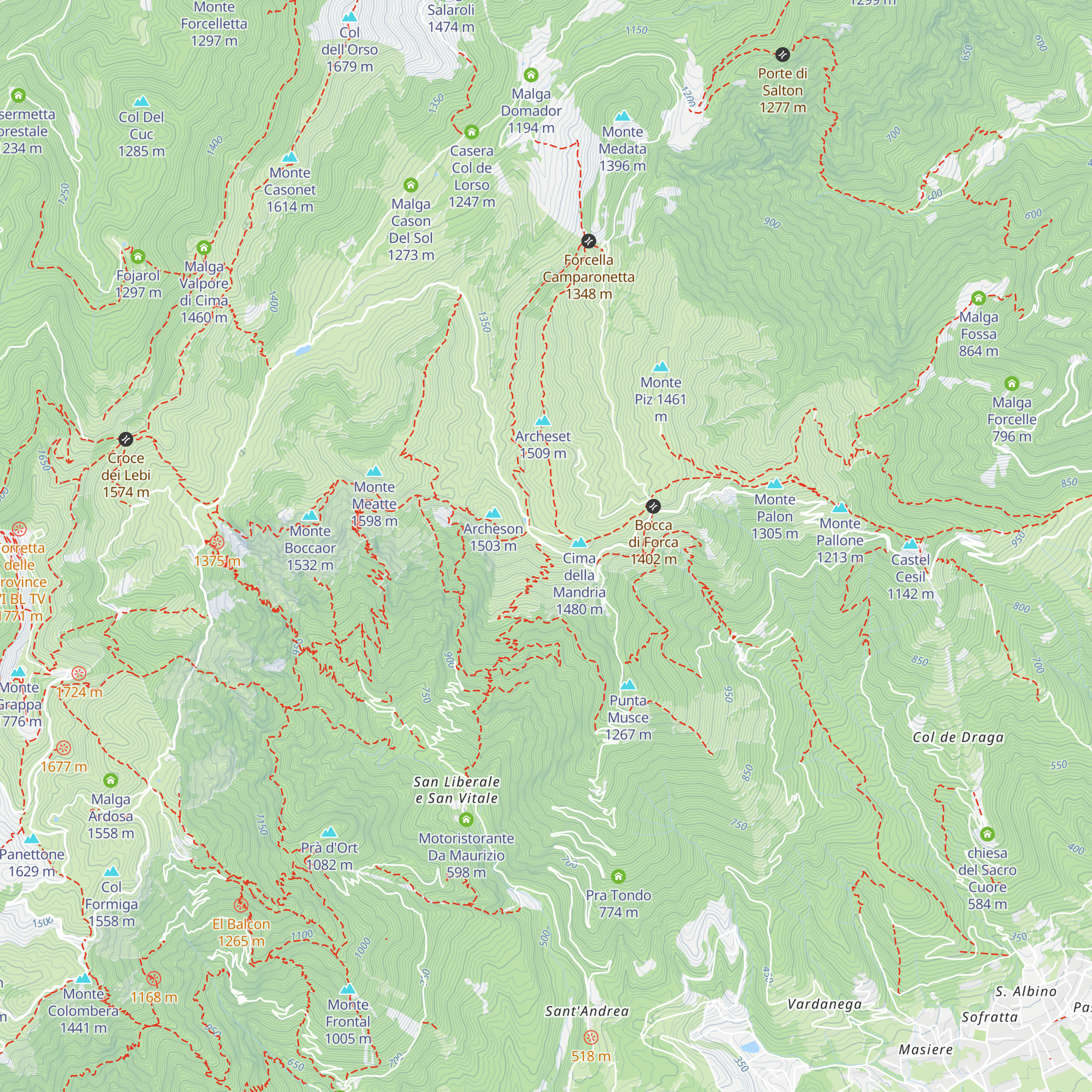Malga Vedetta map