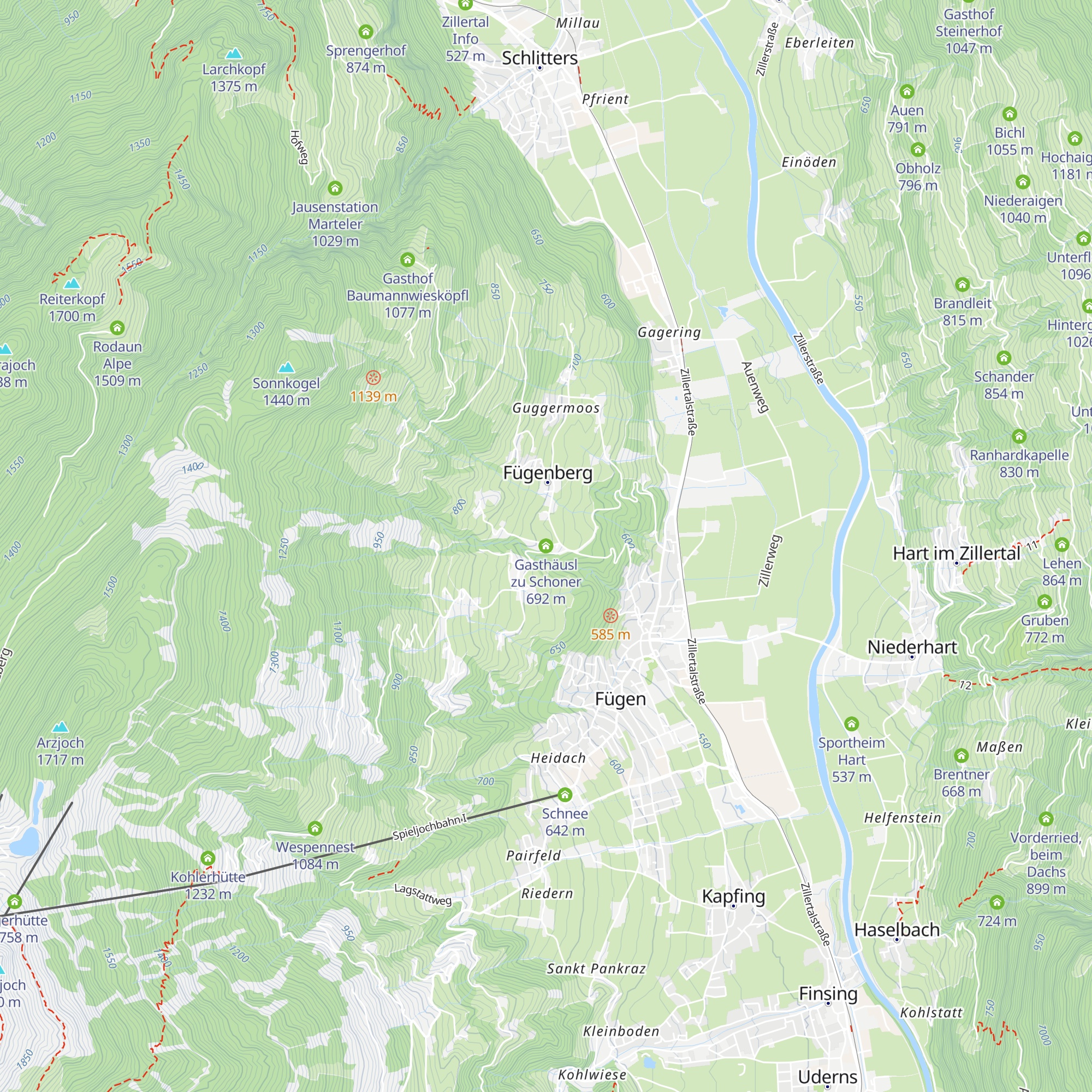 Gasthäusl zu Schoner map